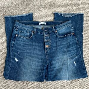 LOFT cropped flare jeans